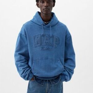 GAP x DAP Classic Blue Hoodie for Men’s Size Medium in excellent condition